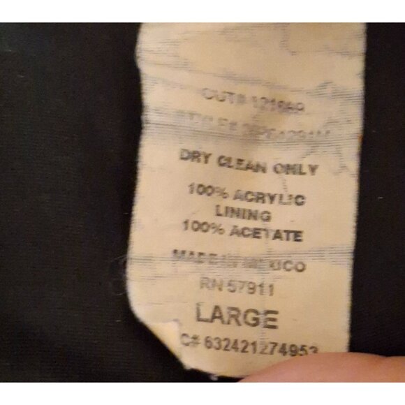 Wrapper Womens Large Black & White Plaid Double Breasted Coat Y2K Outdoor Preppy - Picture 5 of 5